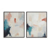 Ashley Framed Wall Art Set of 2 | 24x30 Painted Canvas | Abstract Pink Blue BM332857