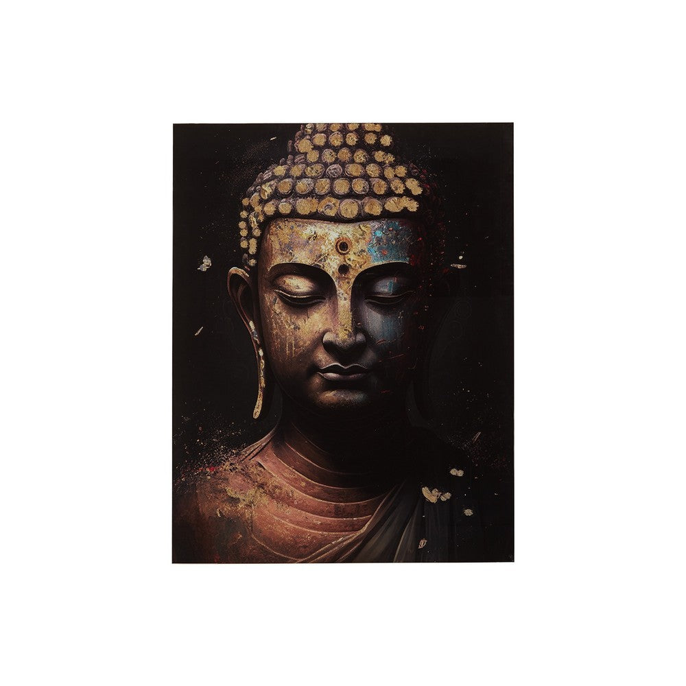 Ashley Accent Wall Art Decor | Printed Glass 36x48 Meditating Buddha | Black BM332864