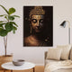 Ashley Accent Wall Art Decor | Printed Glass 36x48 Meditating Buddha | Black
