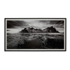 Ashley Framed Wall Art | Mountain and River Print | 47x87 Black and White BM332865