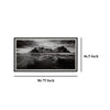 Ashley Framed Wall Art | Mountain and River Print | 47x87 Black and White BM332865