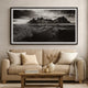 Ashley Framed Wall Art | Mountain and River Print | 47x87 Black and White