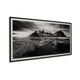 Ashley Framed Wall Art | Mountain and River Print | 47x87 Black and White