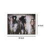 Ashley Hose Wall Art | 36x48 Painted Canvas Brown Black White Running Horses BM332882