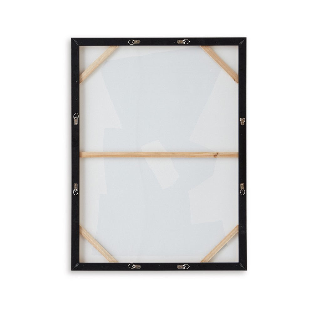 Ashley Garcy Wall Art Painting | 30x40 | Black Cream Framed Abstract Decor