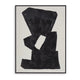 Ashley Garcy Wall Art Painting | 30x40 | Black Cream Framed Abstract Decor