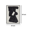 Ashley Garcy Wall Art Painting | 30x40 | Black Cream Framed Abstract Decor