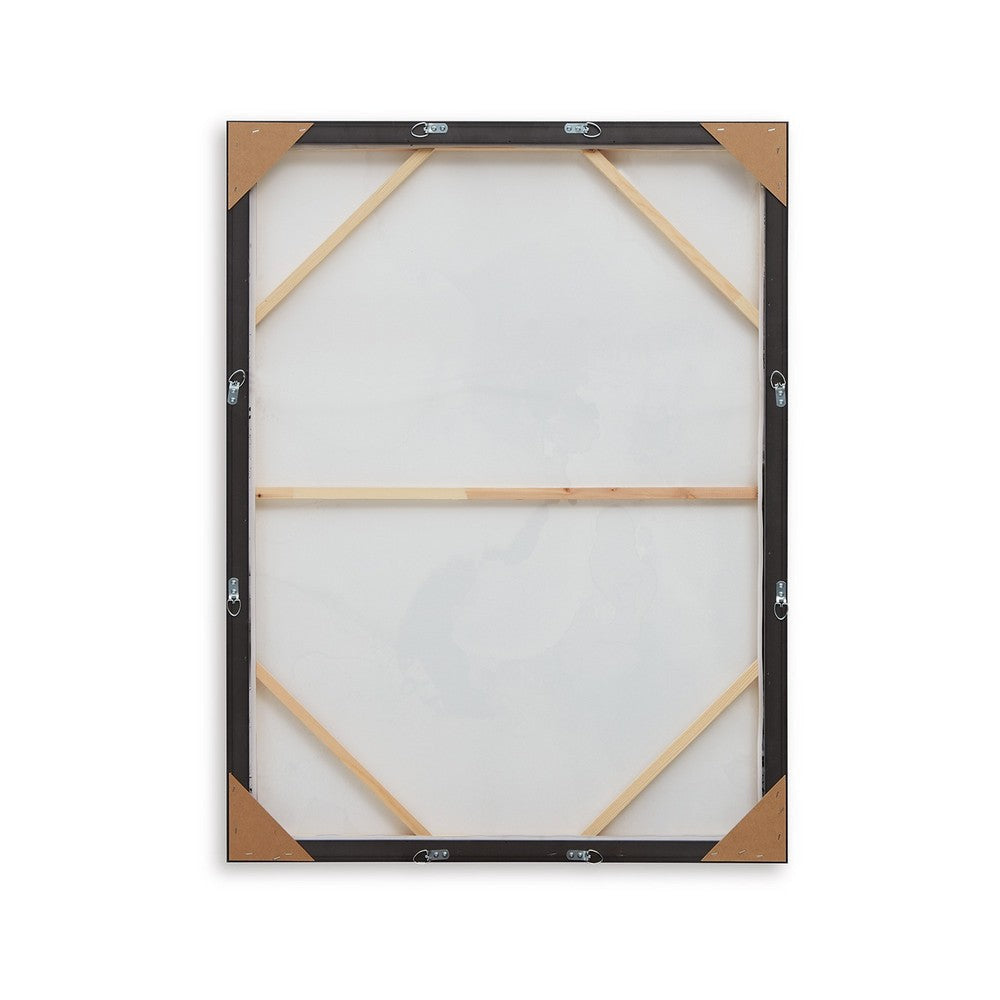 Ashley Lerry Abstract Wall Art Painting | 30x40 Framed Black White Gray BM332886