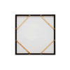 Ashley Cruz Floral Wall Art | 40x40 Framed Canvas | Beige | Brown | and Blue