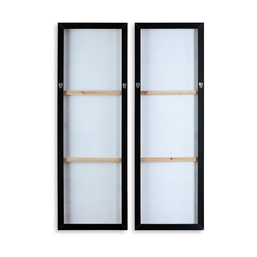 Ashley Dansy 2pc Framed Wall Art Set | 16x48 | Green | Brown Hand Painted BM332889