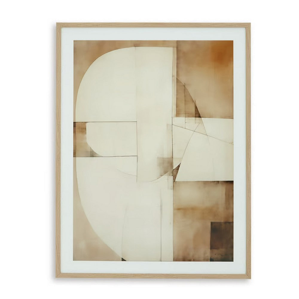 Ashley Cril Wall Art | 30x40 | Acrylic Front | Framed Brown Tan White Print BM332900