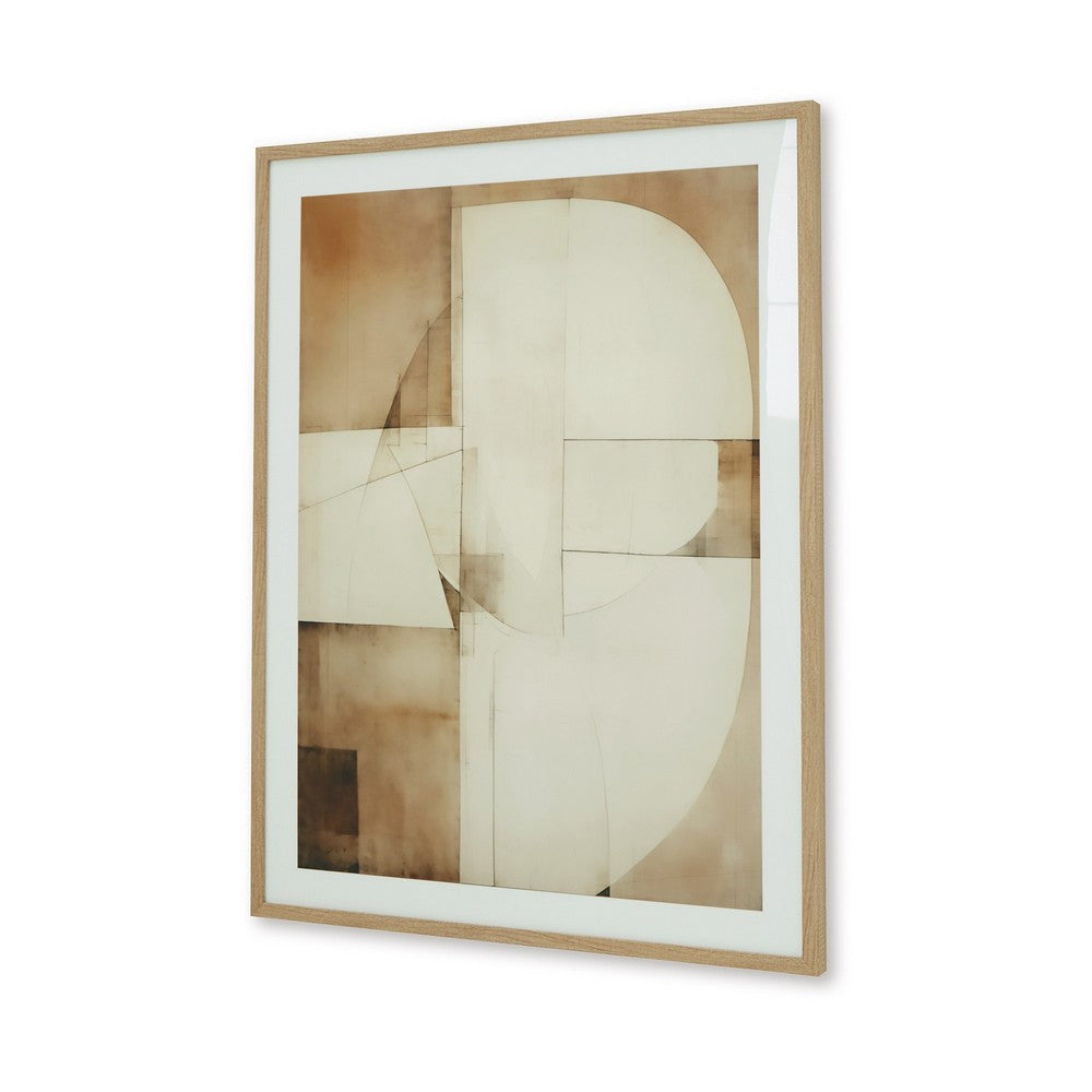 Ashley Cril Wall Art | 30x40 | Acrylic Front | Framed Brown Tan White Print BM332900