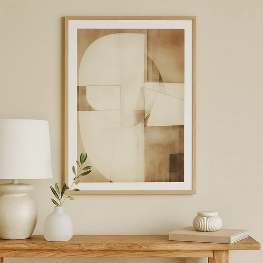Ashley Cril Wall Art | 30x40 | Acrylic Front | Framed Brown Tan White Print