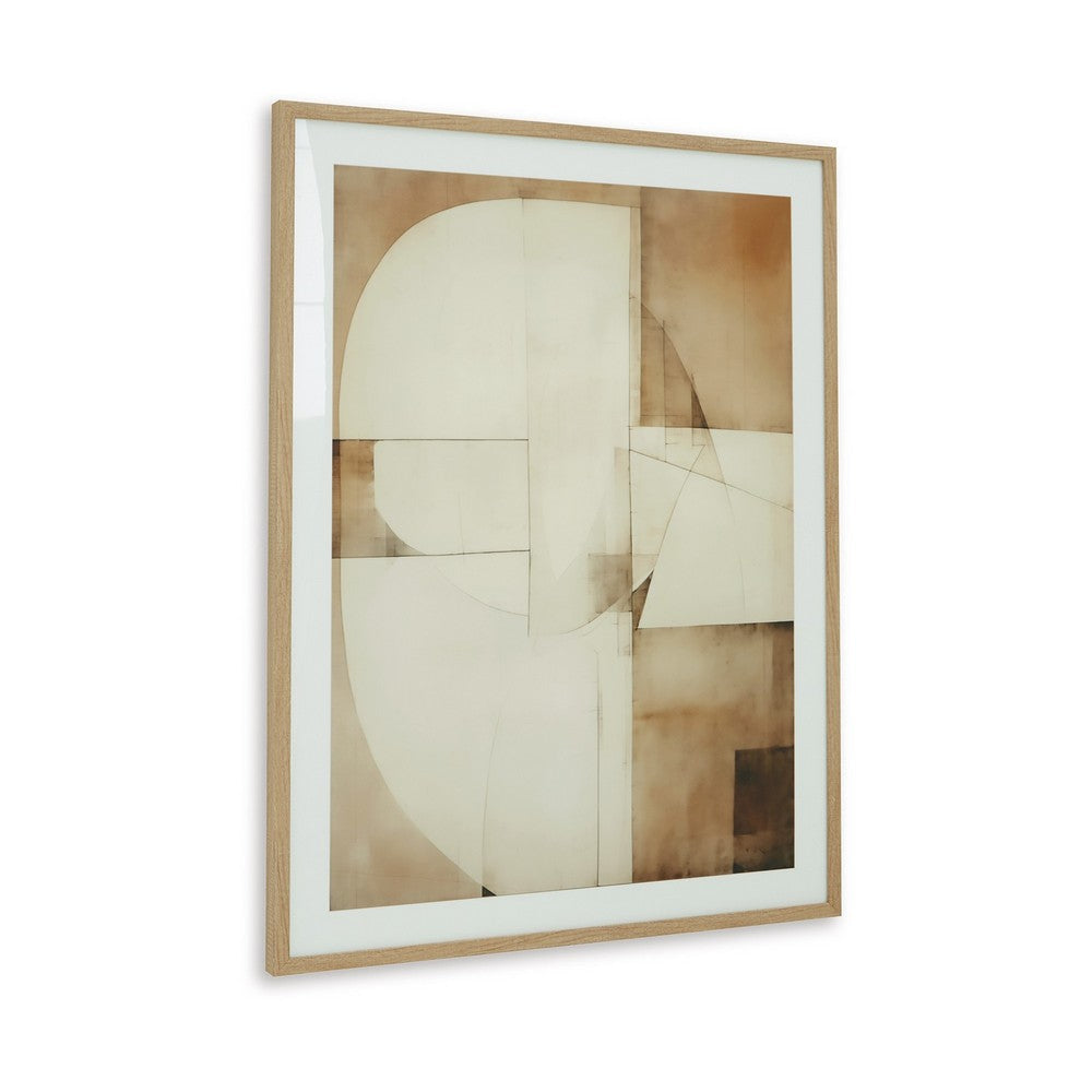 Ashley Cril Wall Art | 30x40 | Acrylic Front | Framed Brown Tan White Print