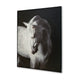 Ashley Arc Horse Silhouette Wall Art Painting | 40x50 | Black White Canvas BM332901