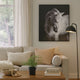 Ashley Arc Horse Silhouette Wall Art Painting | 40x50 | Black White Canvas