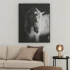 Ashley Arc Horse Silhouette Wall Art Painting | 40x50 | Black White Canvas