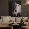 Ashley Arc Horse Silhouette Wall Art Painting | 40x50 | Black White Canvas