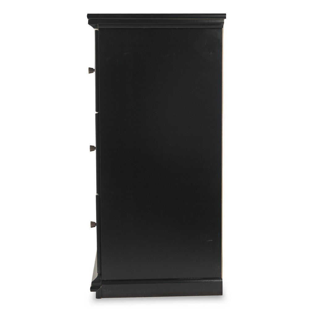 Ashley Boli 63’’ Wide Dresser | 6 Storage Drawers Modern Black Molded Trim BM332904
