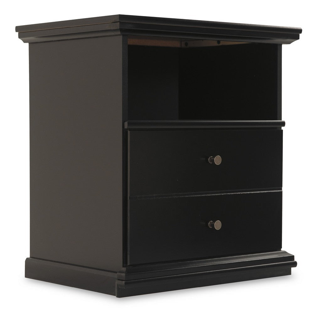 Ashley Boli Nightstand | 1 Storage Drawers | 24" | Black Molded Trim Details