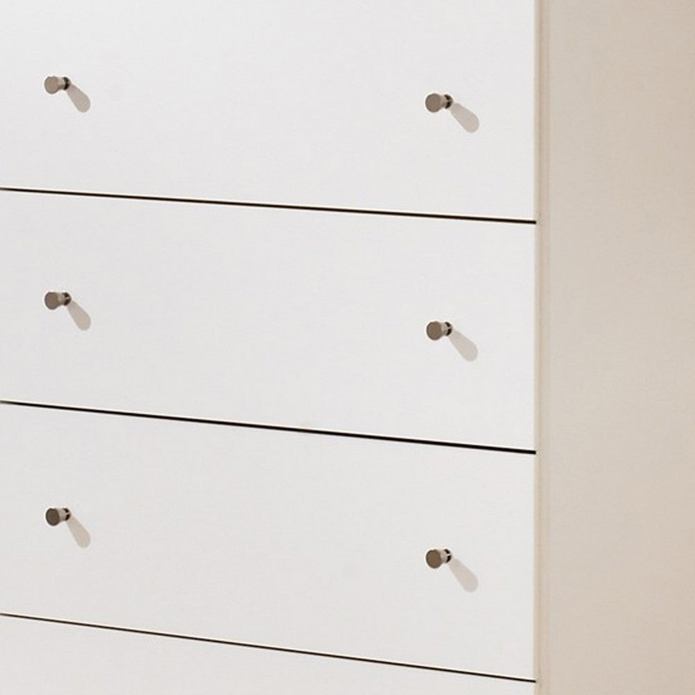 Ashley Twik Tall Dresser Chest | 5 Storage Drawers White Molded Trim Details BM332907