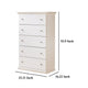 Ashley Twik Tall Dresser Chest | 5 Storage Drawers White Molded Trim Details BM332907