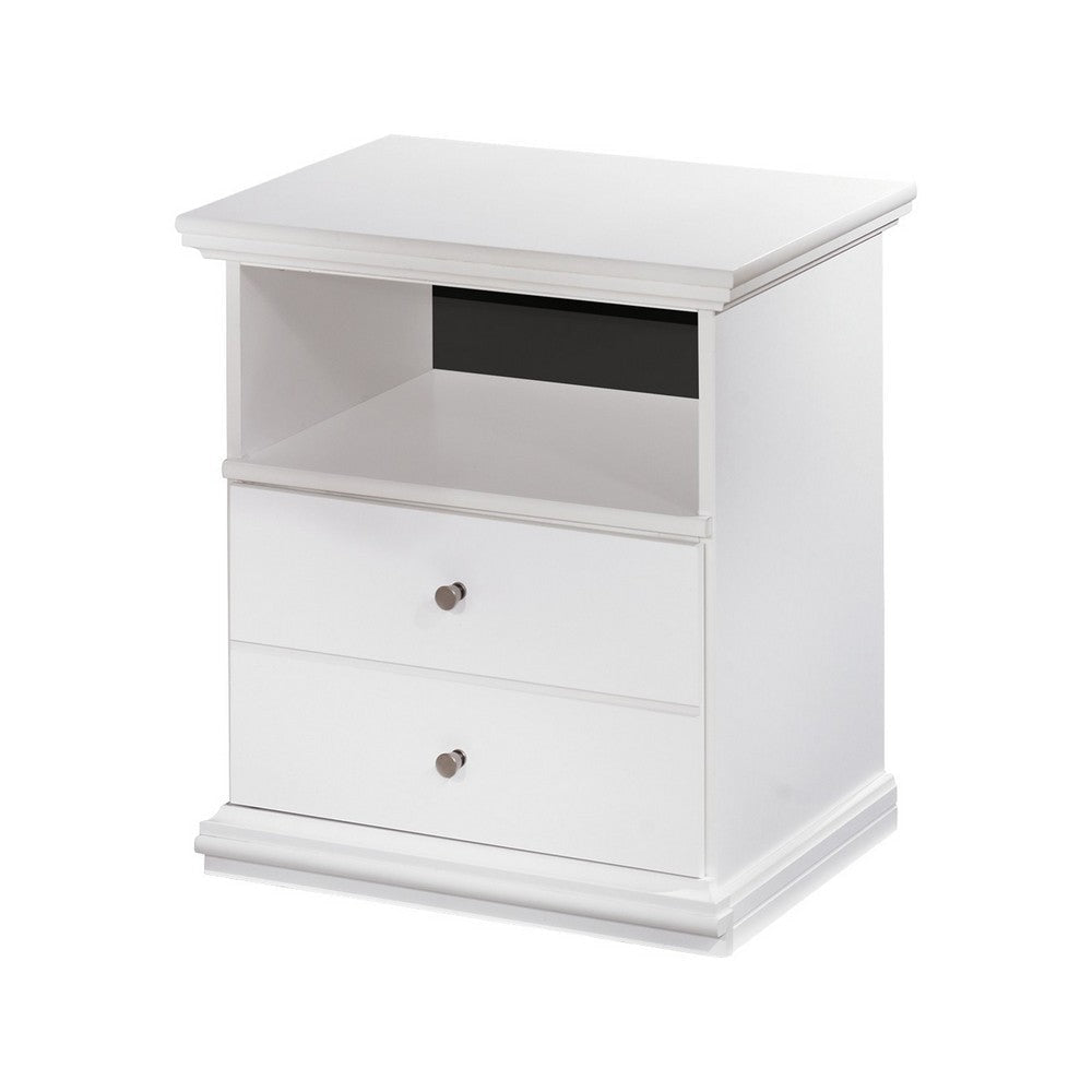 Ashley Twik Nightstand | 1 Storage Drawers | 24’’ White Molded Trim Details BM332908