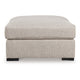 Ashley Balli Accent Ottoman Footrest | 42’’ Square | Warm Beige Polyester BM332917