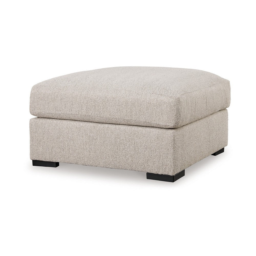 Ashley Balli Accent Ottoman Footrest | 42’’ Square | Warm Beige Polyester BM332917