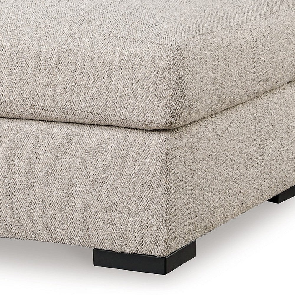 Ashley Balli Accent Ottoman Footrest | 42’’ Square | Warm Beige Polyester BM332917