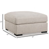 Ashley Balli Accent Ottoman Footrest | 42’’ Square | Warm Beige Polyester BM332917