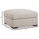 Ashley Balli Accent Ottoman Footrest | 42’’ Square | Warm Beige Polyester BM332917
