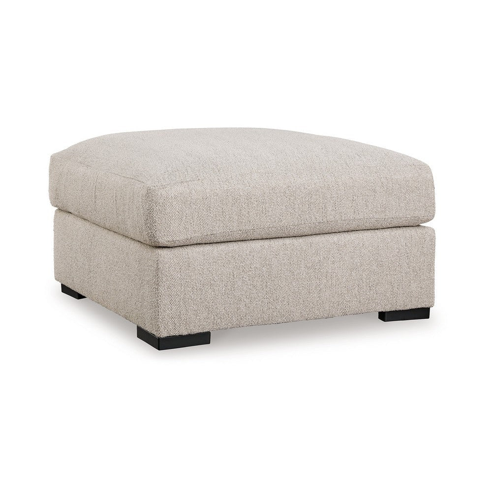 Ashley Balli Accent Ottoman Footrest | 42" Square | Warm Beige Polyester