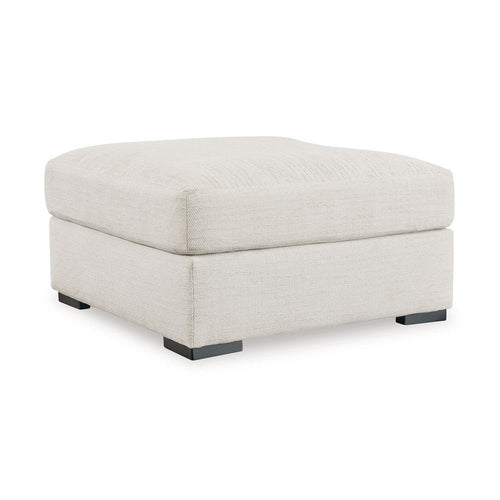 Ashley Peli Accent Ottoman Footrest | 42" Square | Light Beige Polyester