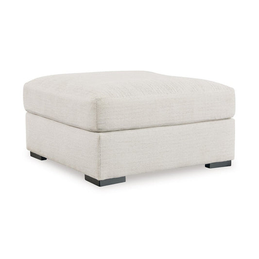 Ashley Peli Accent Ottoman Footrest | 42" Square | Light Beige Polyester