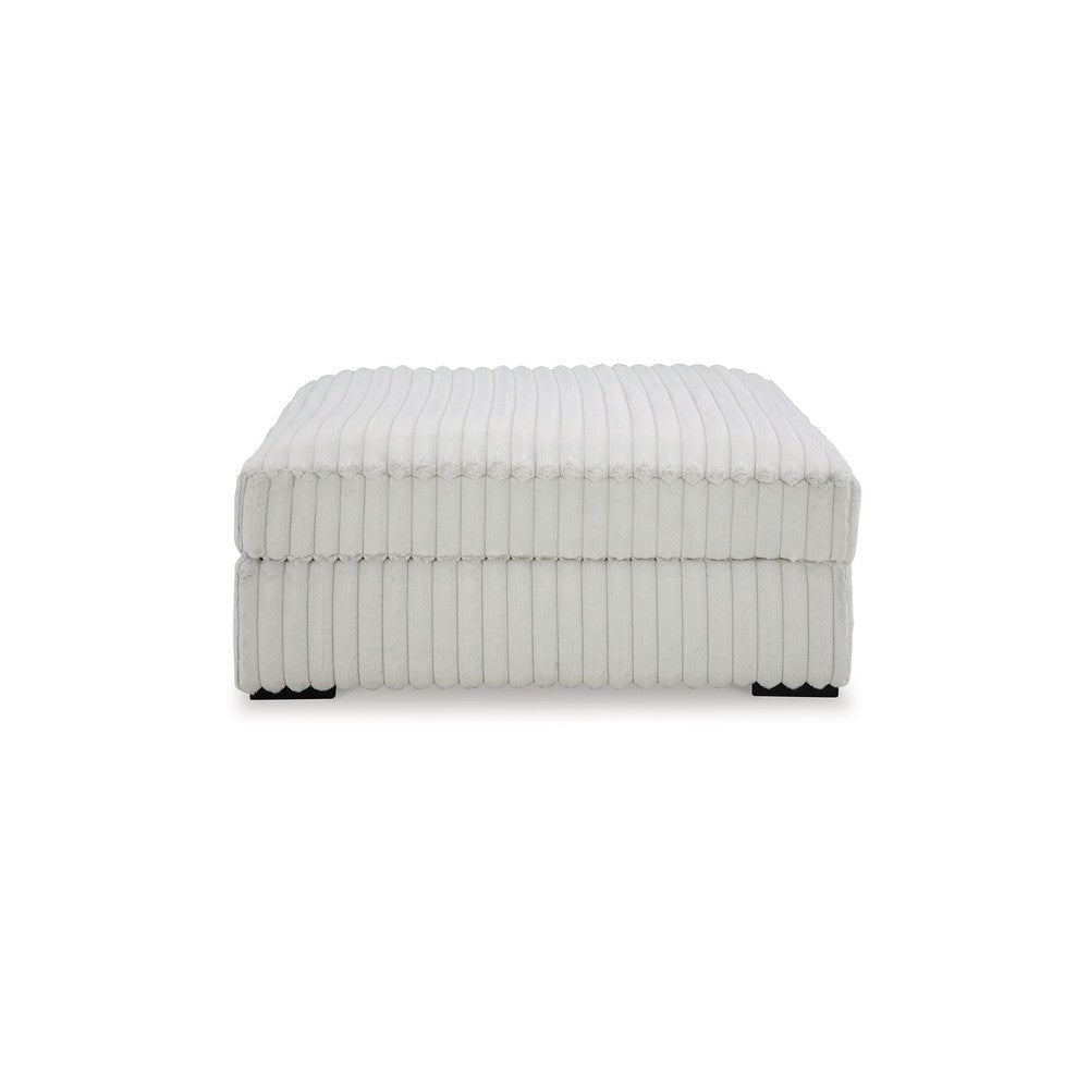Ashley Peno Accent Ottoman | 51’’ Square | Light Gray Jumbo Cord Polyester BM332919