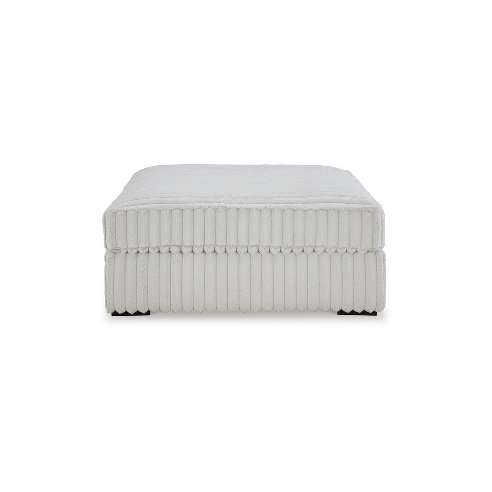 Ashley Peno Accent Ottoman | 51’’ Square | Light Gray Jumbo Cord Polyester BM332919