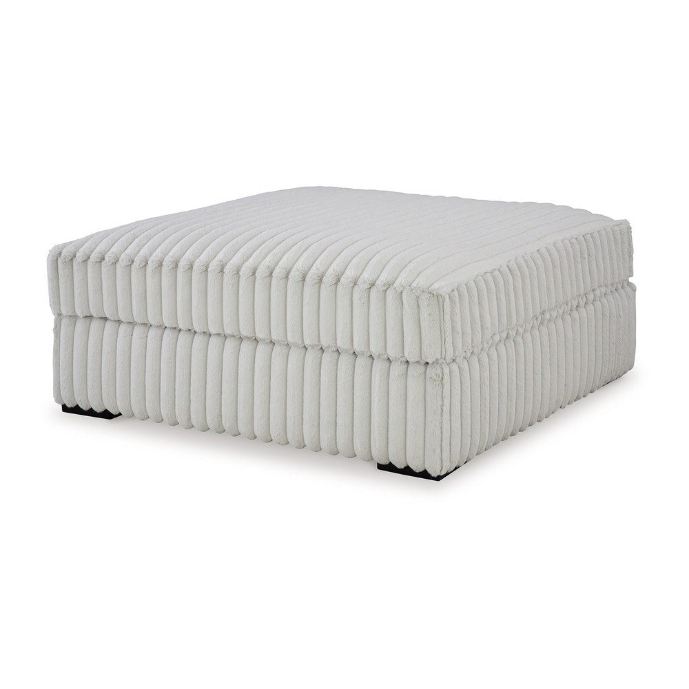 Ashley Peno Accent Ottoman | 51’’ Square | Light Gray Jumbo Cord Polyester BM332919