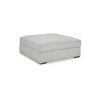 Ashley Peno Accent Ottoman | 51" Square | Light Gray Jumbo Cord Polyester