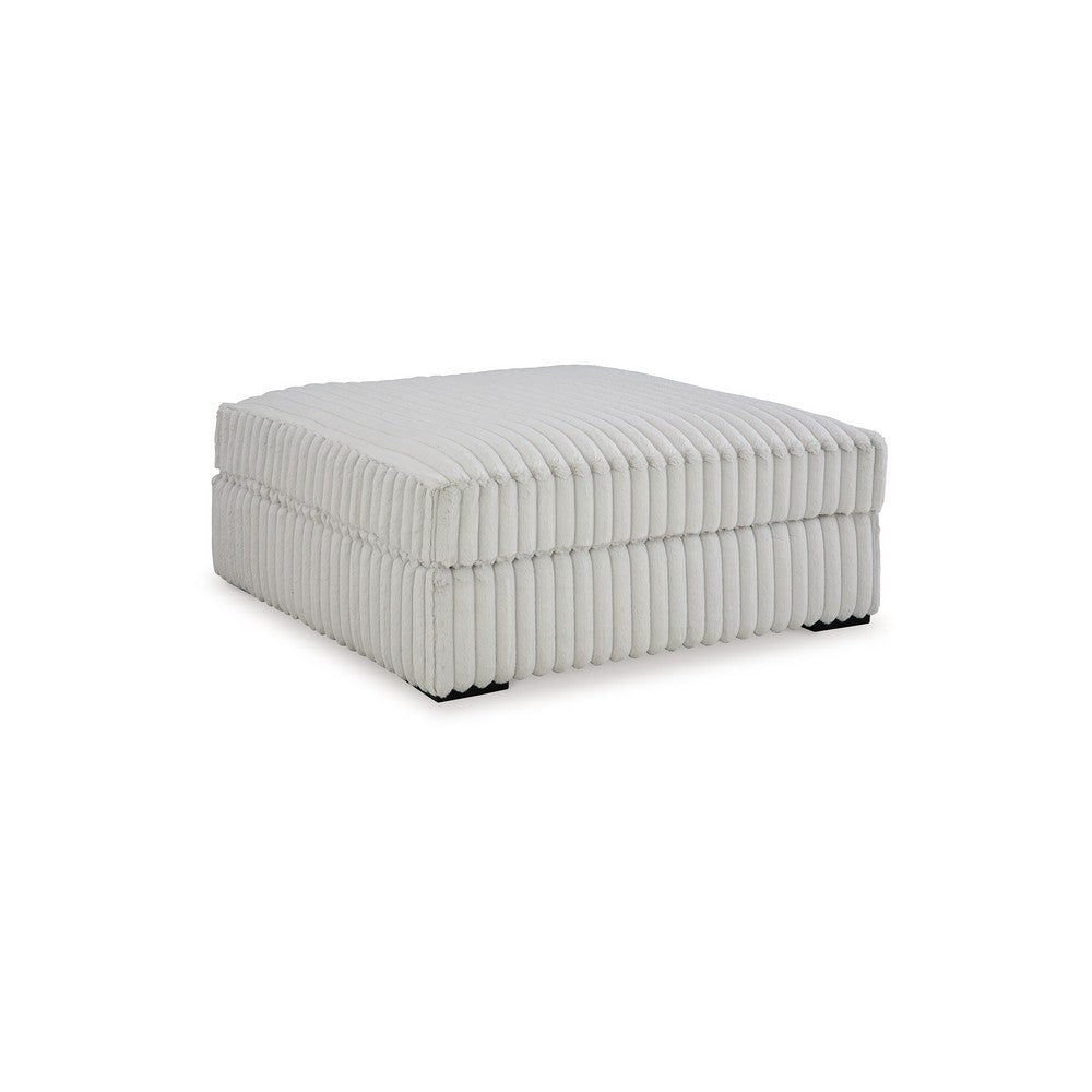 Ashley Peno Accent Ottoman | 51" Square | Light Gray Jumbo Cord Polyester