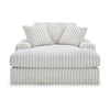 Ashley Peno Oversized Lounge Chaise | USB | Light Gray Jumbo Cord Polyester BM332920