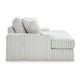 Ashley Peno Oversized Lounge Chaise | USB | Light Gray Jumbo Cord Polyester BM332920