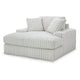 Ashley Peno Oversized Lounge Chaise | USB | Light Gray Jumbo Cord Polyester BM332920