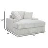 Ashley Peno Oversized Lounge Chaise | USB | Light Gray Jumbo Cord Polyester BM332920
