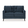 Ashley Bixy Loveseat | 57’’ Dark Blue | Track Armrests | 2 Accent Pillows