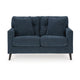 Ashley Bixy Loveseat | 57’’ Dark Blue | Track Armrests | 2 Accent Pillows