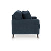 Ashley Bixy Loveseat | 57’’ Dark Blue | Track Armrests | 2 Accent Pillows