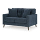 Ashley Bixy Loveseat | 57’’ Dark Blue | Track Armrests | 2 Accent Pillows