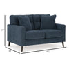 Ashley Bixy Loveseat | 57’’ Dark Blue | Track Armrests | 2 Accent Pillows