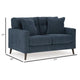 Ashley Bixy Loveseat | 57’’ Dark Blue | Track Armrests | 2 Accent Pillows